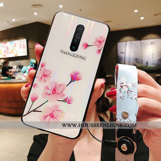 Coque Xiaomi Mi 9t Créatif Ultra Mode Tendance Téléphone Portable Petit Ornements Suspendus Blanche