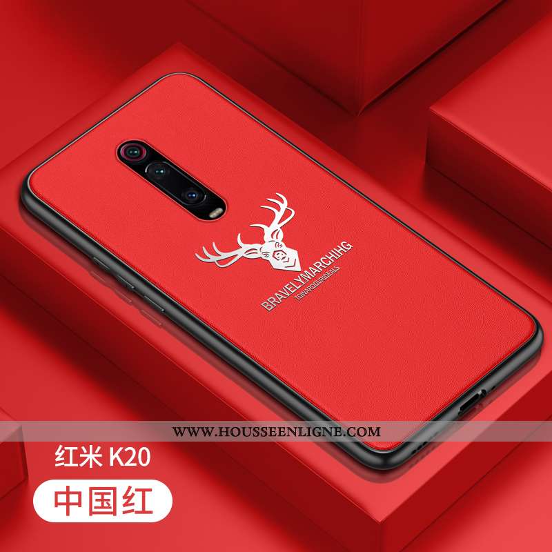 Coque Xiaomi Mi 9t Fluide Doux Silicone Créatif Étui Protection Luxe Rouge