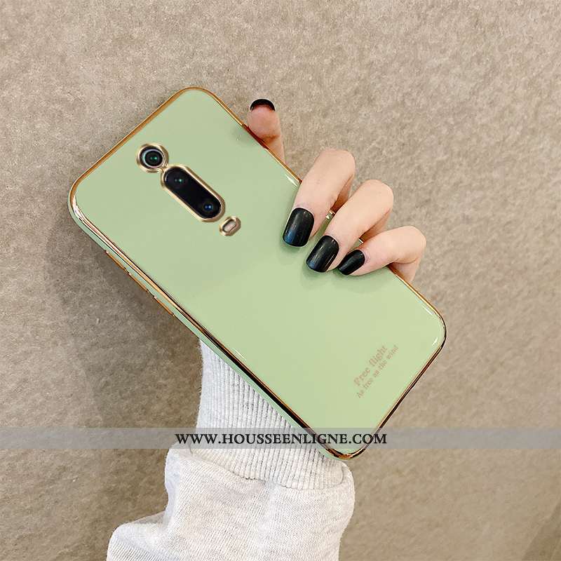 Coque Xiaomi Mi 9t Fluide Doux Silicone Simple Téléphone Portable Net Rouge Rouge Luxe Rose
