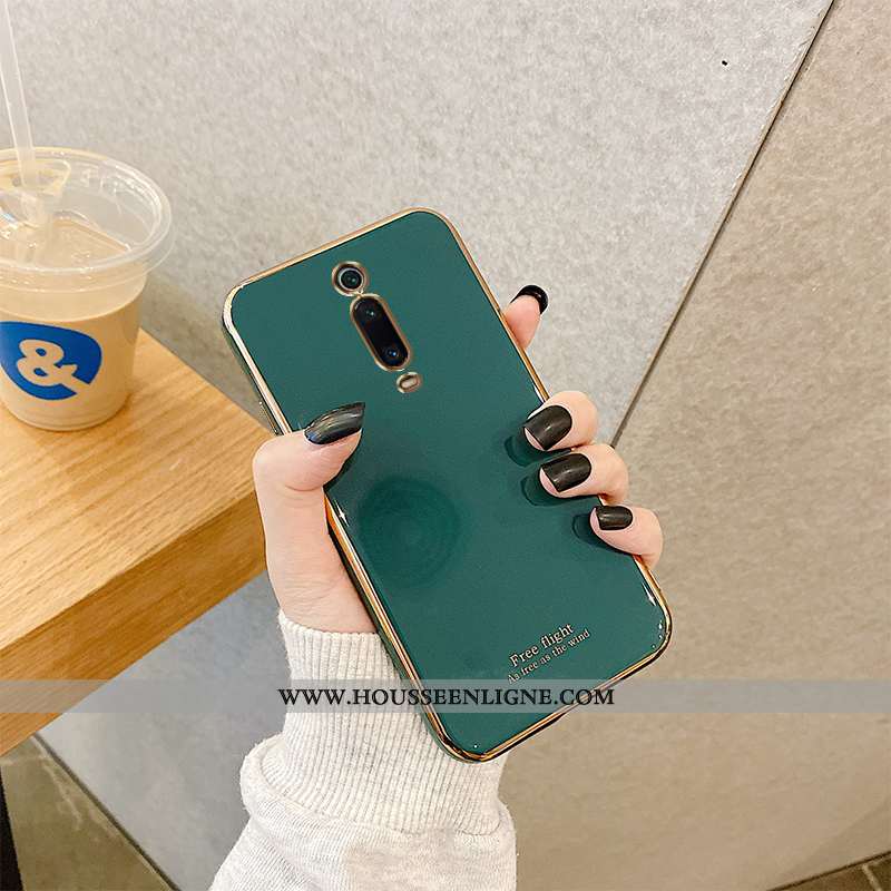 Coque Xiaomi Mi 9t Fluide Doux Silicone Simple Téléphone Portable Net Rouge Rouge Luxe Rose