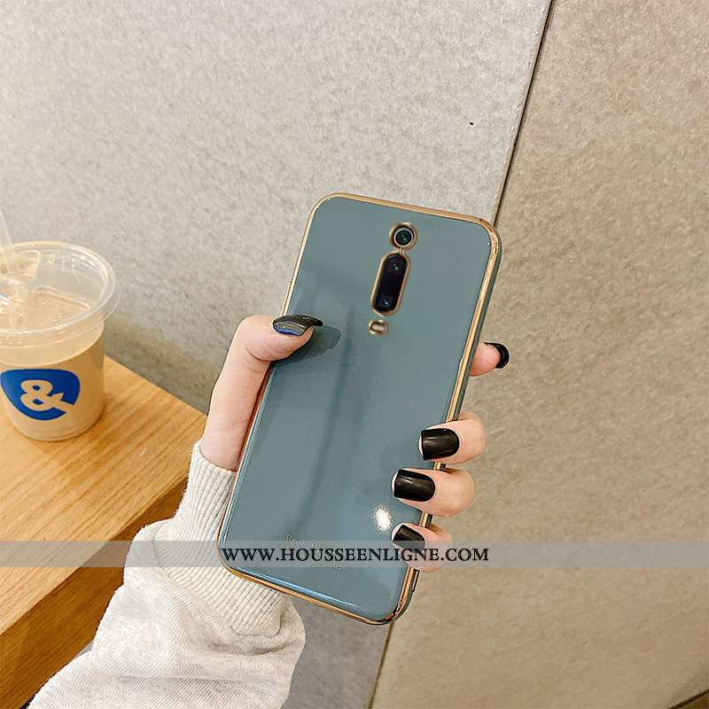 Coque Xiaomi Mi 9t Fluide Doux Silicone Simple Téléphone Portable Net Rouge Rouge Luxe Rose