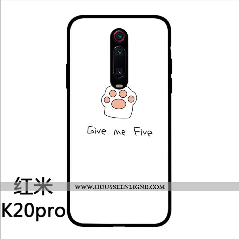 Coque Xiaomi Mi 9t Pro Charmant Silicone Téléphone Portable Verre Amoureux Étui Personnalité Blanche