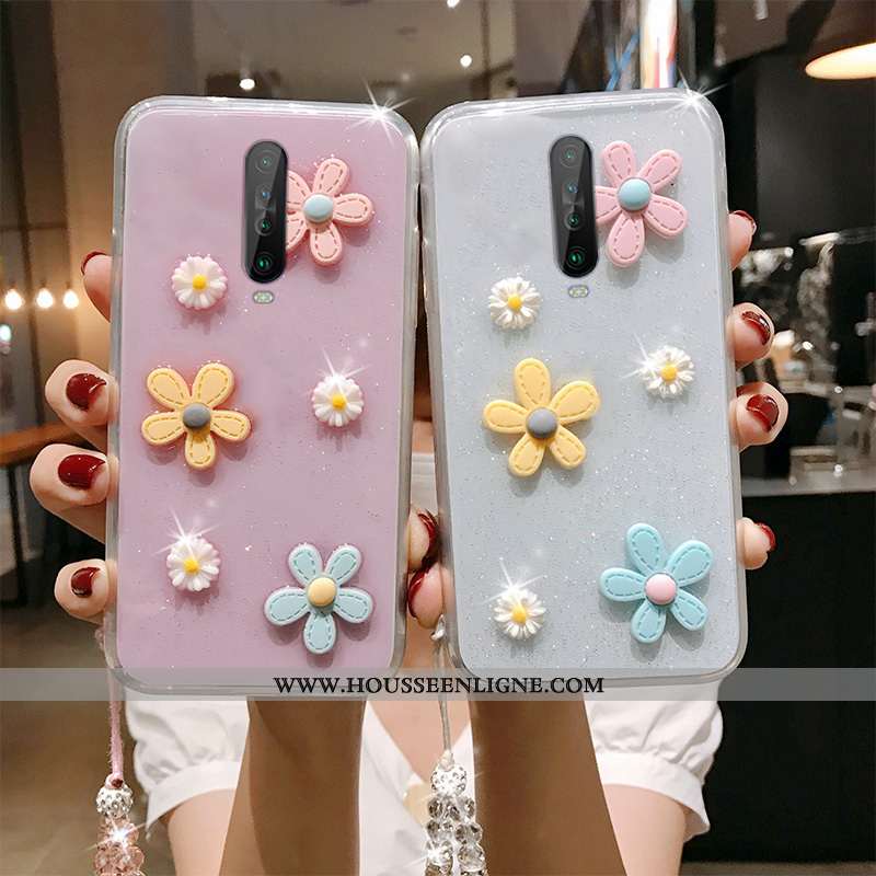 Coque Xiaomi Mi 9t Pro Charmant Transparent Petite Marguerite Téléphone Portable Cœur Nouveau Rouge 