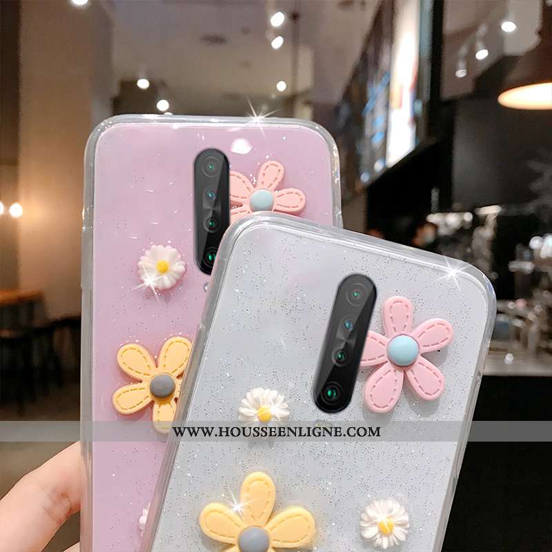 Coque Xiaomi Mi 9t Pro Charmant Transparent Petite Marguerite Téléphone Portable Cœur Nouveau Rouge 