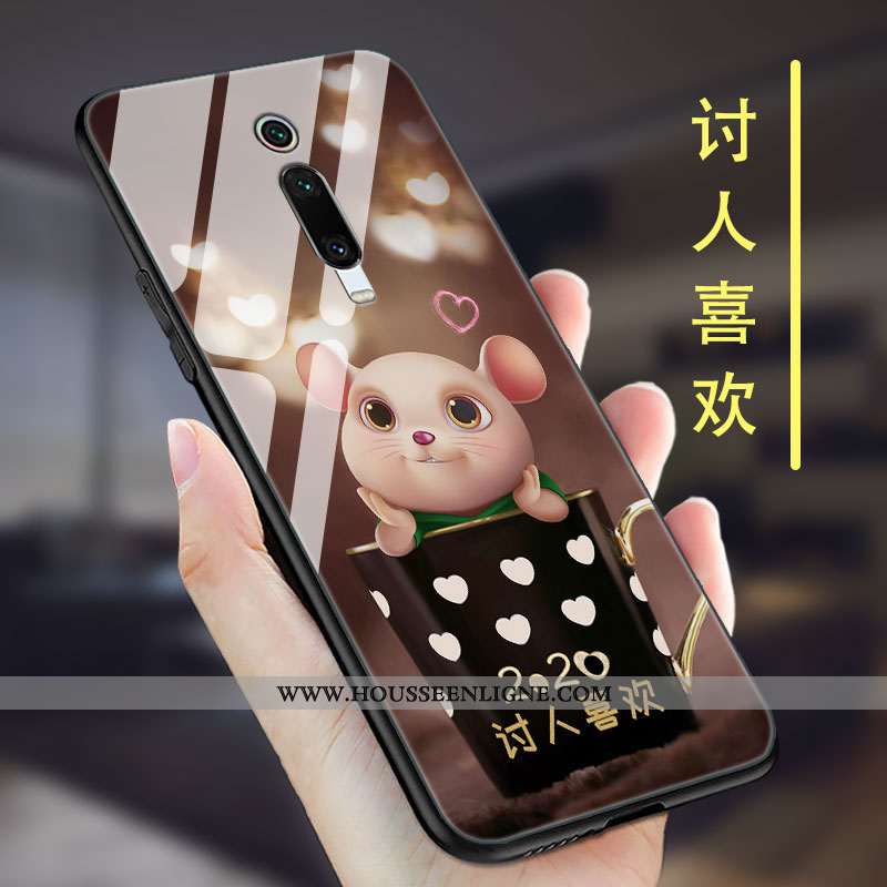 Coque Xiaomi Mi 9t Pro Délavé En Daim Personnalité Ultra Rouge Tendance Protection Incassable Marron