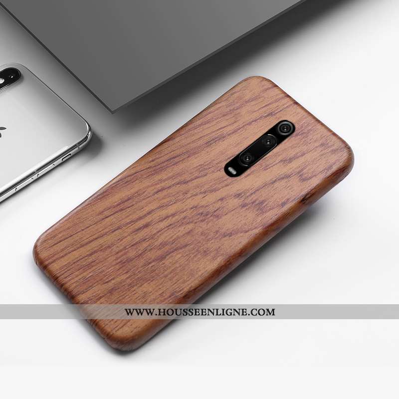 Coque Xiaomi Mi 9t Pro En Bois Protection Qualité Incassable Style Chinois Téléphone Portable Marron