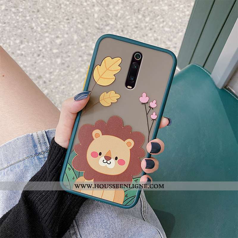 Coque Xiaomi Mi 9t Pro Fluide Doux Protection Dessin Animé Lion Difficile Net Rouge Charmant Bleu