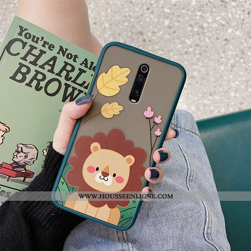 Coque Xiaomi Mi 9t Pro Fluide Doux Protection Dessin Animé Lion Difficile Net Rouge Charmant Bleu