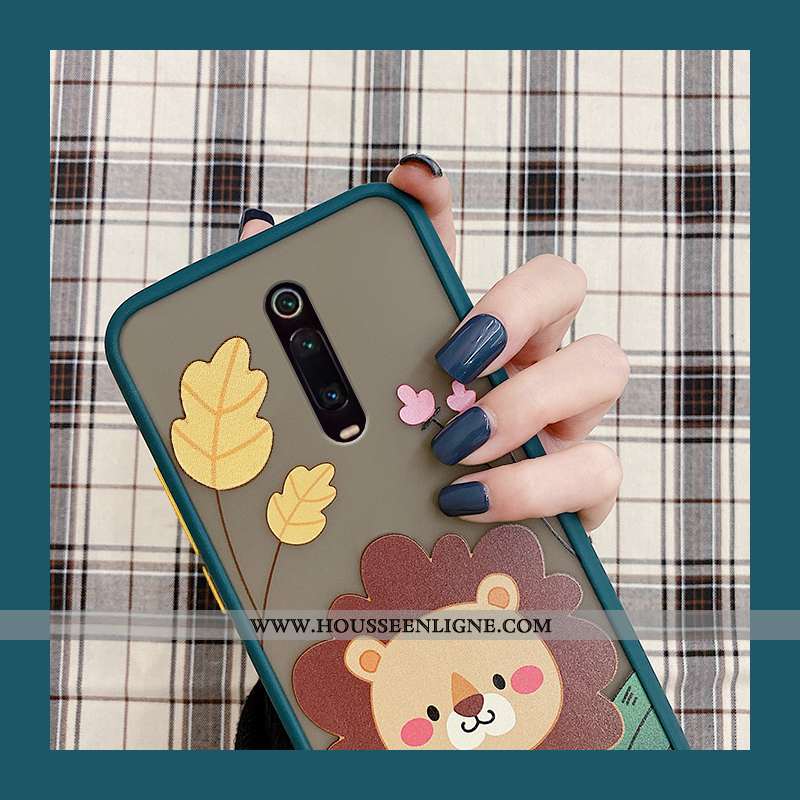 Coque Xiaomi Mi 9t Pro Fluide Doux Protection Dessin Animé Lion Difficile Net Rouge Charmant Bleu
