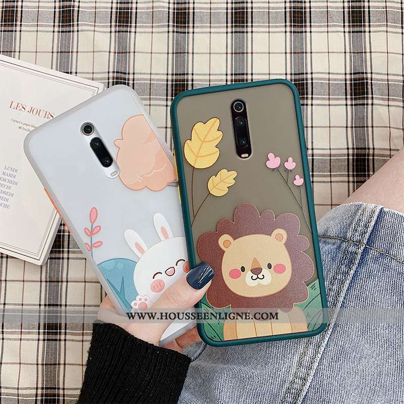 Coque Xiaomi Mi 9t Pro Fluide Doux Protection Dessin Animé Lion Difficile Net Rouge Charmant Bleu