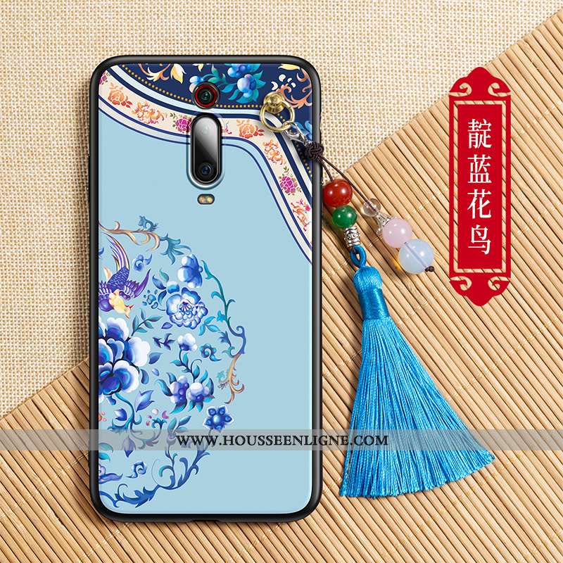 Coque Xiaomi Mi 9t Pro Fluide Doux Silicone Protection Incassable Personnalité Vent Tendance Bleu