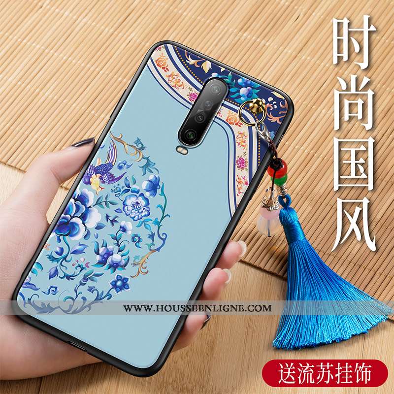 Coque Xiaomi Mi 9t Pro Fluide Doux Silicone Protection Incassable Personnalité Vent Tendance Bleu