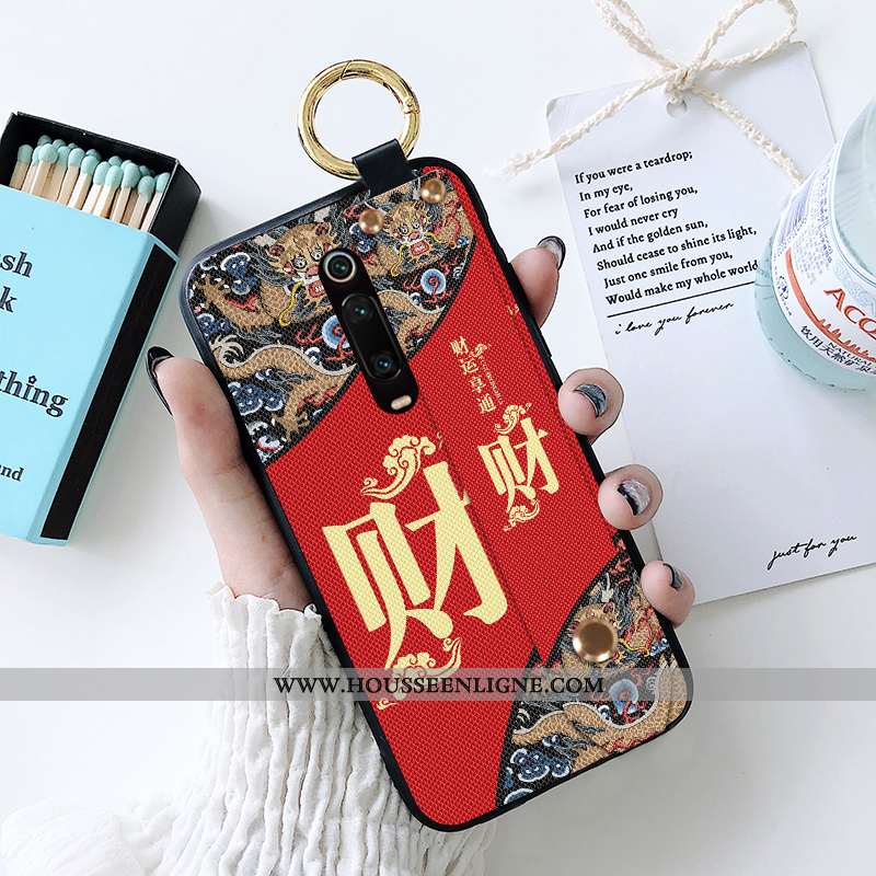Coque Xiaomi Mi 9t Pro Fluide Doux Silicone Style Chinois Petit Rouge Mémorial