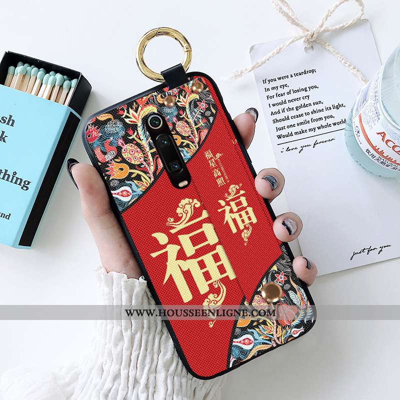 Coque Xiaomi Mi 9t Pro Fluide Doux Silicone Style Chinois Petit Rouge Mémorial