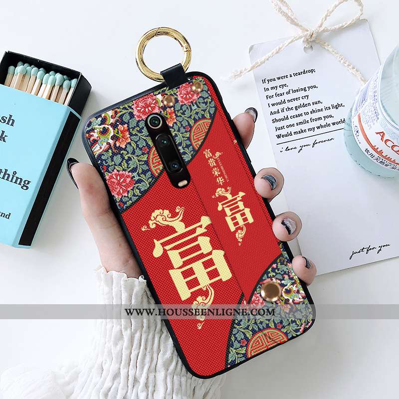 Coque Xiaomi Mi 9t Pro Fluide Doux Silicone Style Chinois Petit Rouge Mémorial