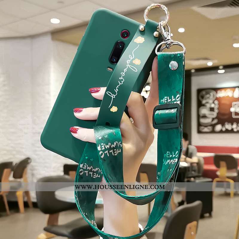 Coque Xiaomi Mi 9t Pro Ornements Suspendus Personnalité Fleur Nouveau Frais Petit Tendance Verte
