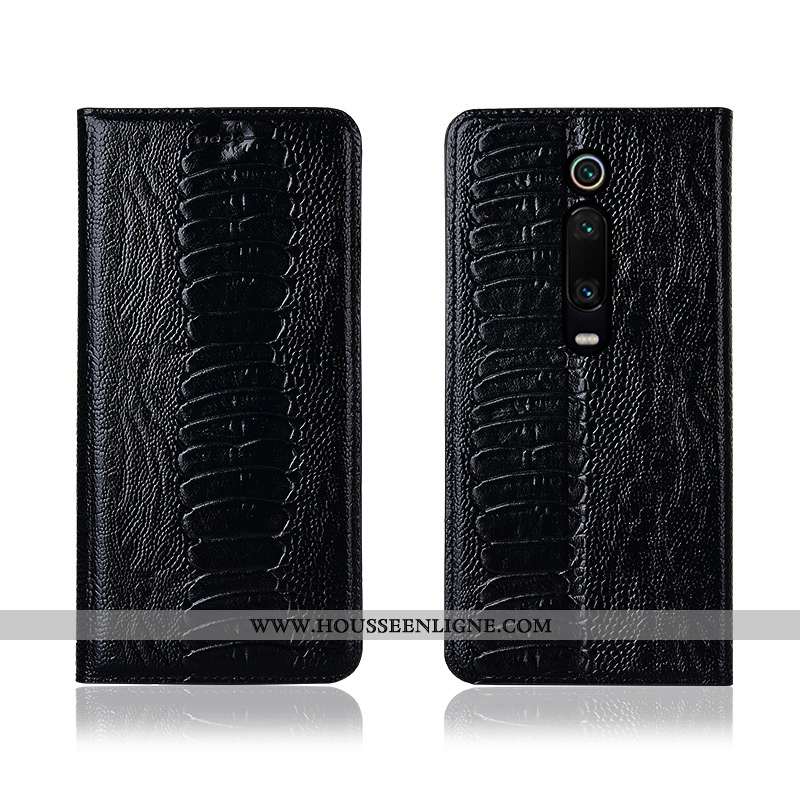 Coque Xiaomi Mi 9t Pro Protection Cuir Véritable Petit Rouge Silicone Oiseau Cuir Jaune