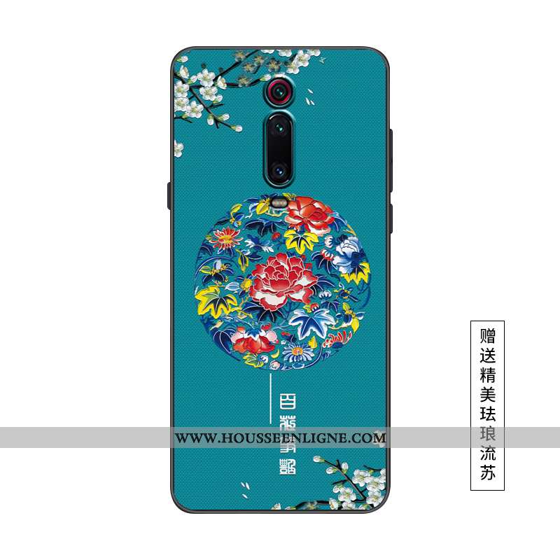 Coque Xiaomi Mi 9t Pro Protection Délavé En Daim Style Chinois Étui Rose Nouveau Petit