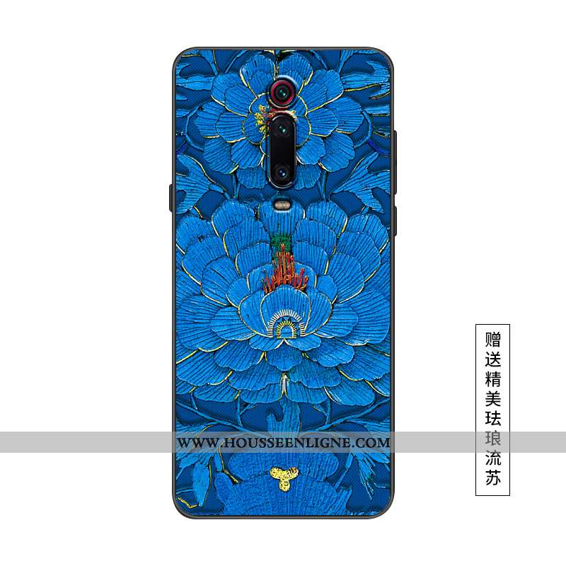 Coque Xiaomi Mi 9t Pro Protection Délavé En Daim Style Chinois Étui Rose Nouveau Petit