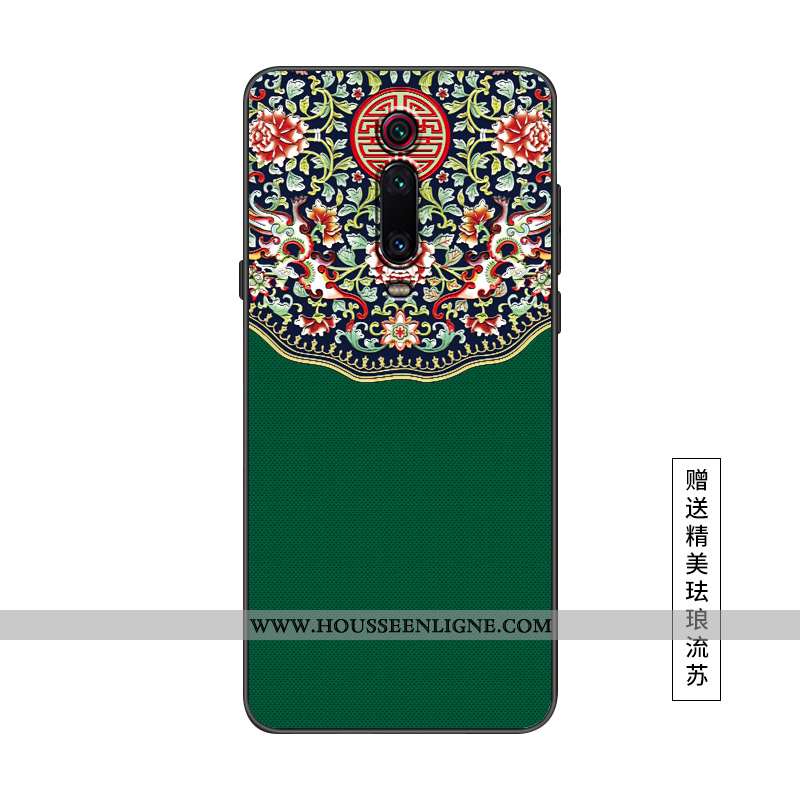 Coque Xiaomi Mi 9t Pro Protection Délavé En Daim Style Chinois Étui Rose Nouveau Petit