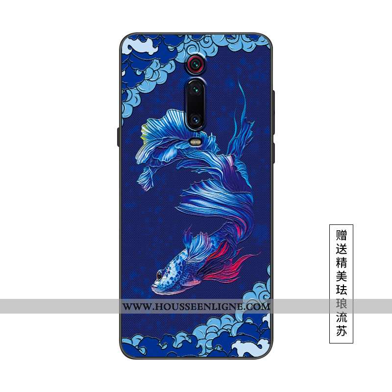 Coque Xiaomi Mi 9t Pro Protection Délavé En Daim Style Chinois Étui Rose Nouveau Petit