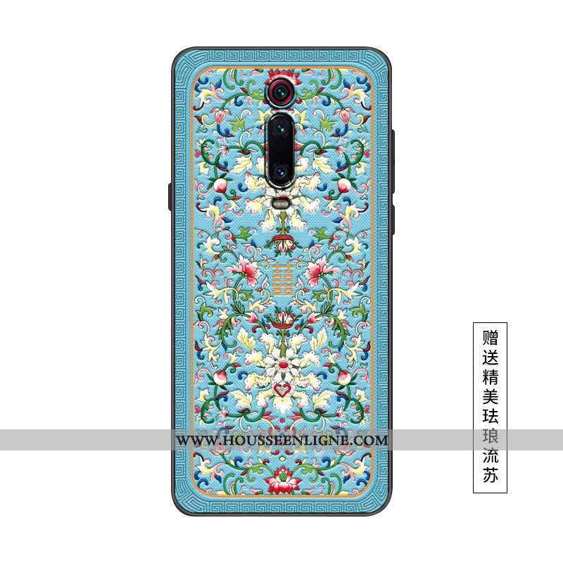 Coque Xiaomi Mi 9t Pro Protection Délavé En Daim Style Chinois Étui Rose Nouveau Petit