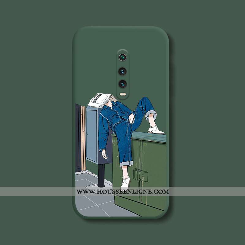 Coque Xiaomi Mi 9t Pro Tendance Fluide Doux Tout Compris Étui Dessin Animé Créatif Bleu