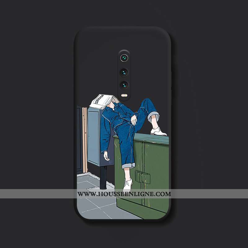 Coque Xiaomi Mi 9t Pro Tendance Fluide Doux Tout Compris Étui Dessin Animé Créatif Bleu