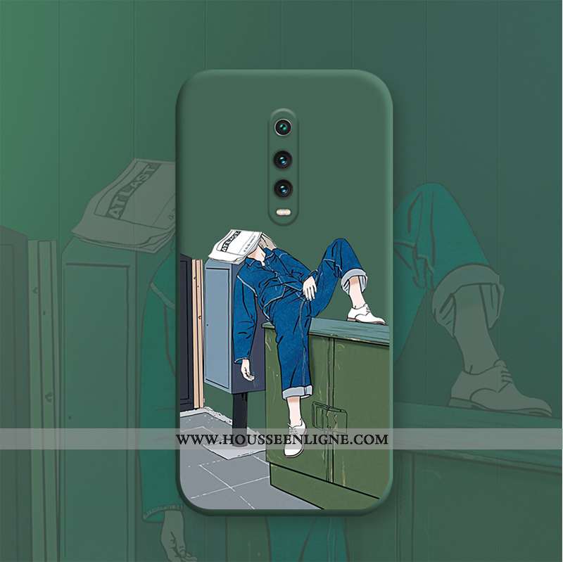 Coque Xiaomi Mi 9t Pro Tendance Fluide Doux Tout Compris Étui Dessin Animé Créatif Bleu