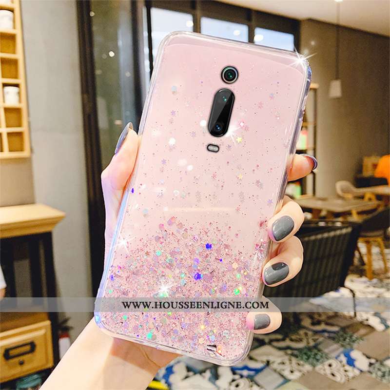 Coque Xiaomi Mi 9t Pro Transparent Personnalité Téléphone Portable Rose Protection Rouge Créatif