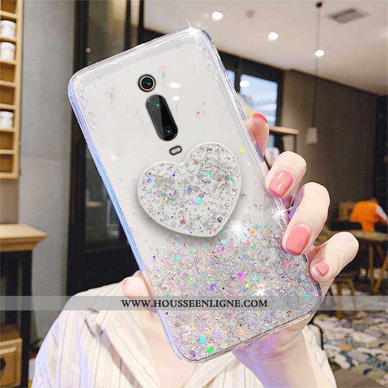 Coque Xiaomi Mi 9t Pro Transparent Personnalité Téléphone Portable Rose Protection Rouge Créatif