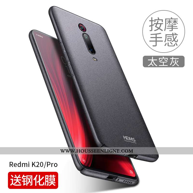 Coque Xiaomi Mi 9t Pro Ultra Tendance Incassable Simple Difficile Délavé En Daim Étui Noir