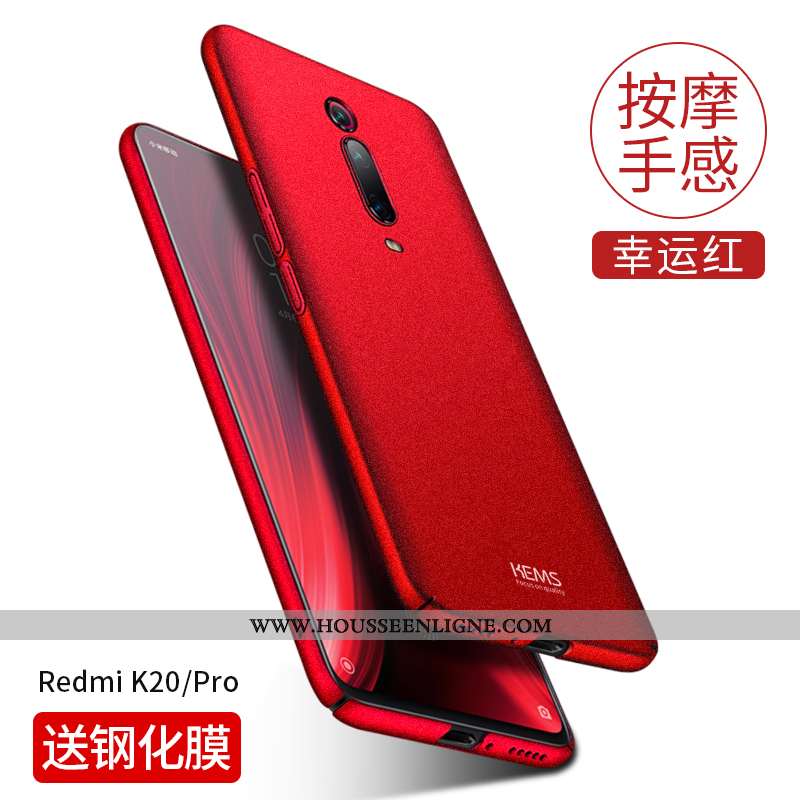 Coque Xiaomi Mi 9t Pro Ultra Tendance Incassable Simple Difficile Délavé En Daim Étui Noir