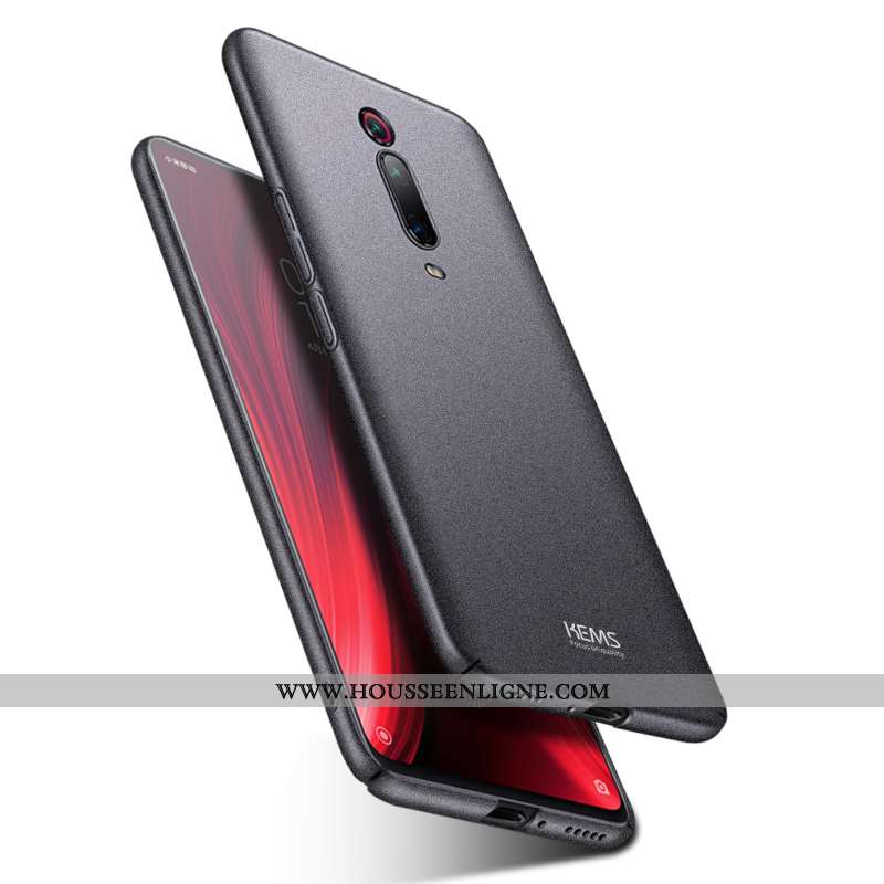 Coque Xiaomi Mi 9t Pro Ultra Tendance Incassable Simple Difficile Délavé En Daim Étui Noir