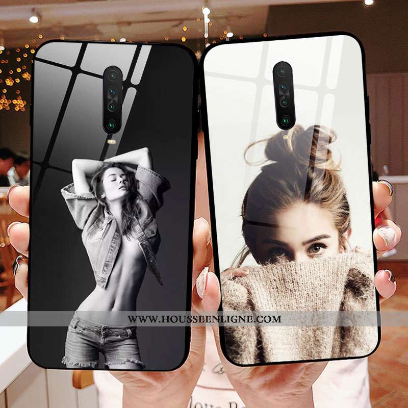 Coque Xiaomi Mi 9t Pro Verre Créatif Noir Art Rouge Europe Vent