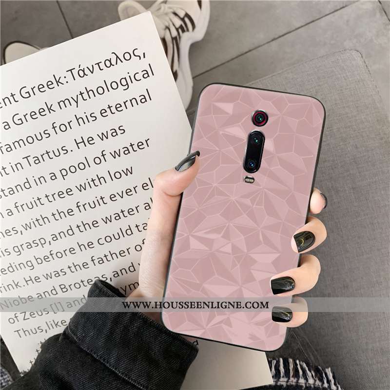 Coque Xiaomi Mi 9t Protection Personnalité Losange Couleur Unie Bleu Modèle Fleurie Rouge