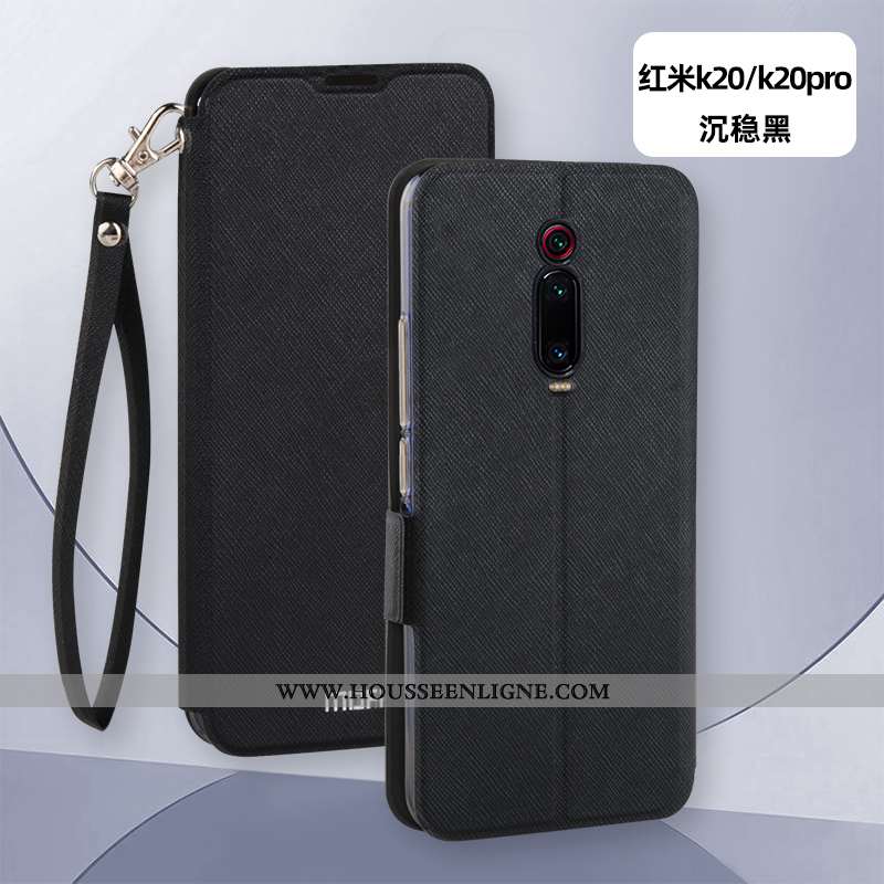 Coque Xiaomi Mi 9t Silicone Protection Rouge Étui Rose Cuir