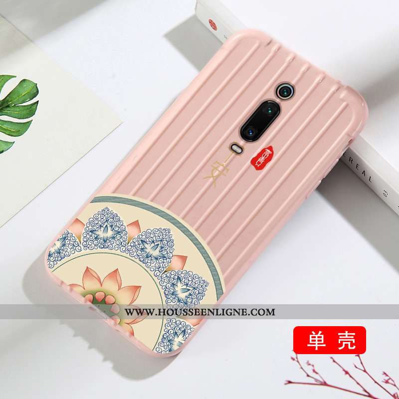Coque Xiaomi Mi 9t Silicone Tendance Art Membrane Rouge Simple Verte