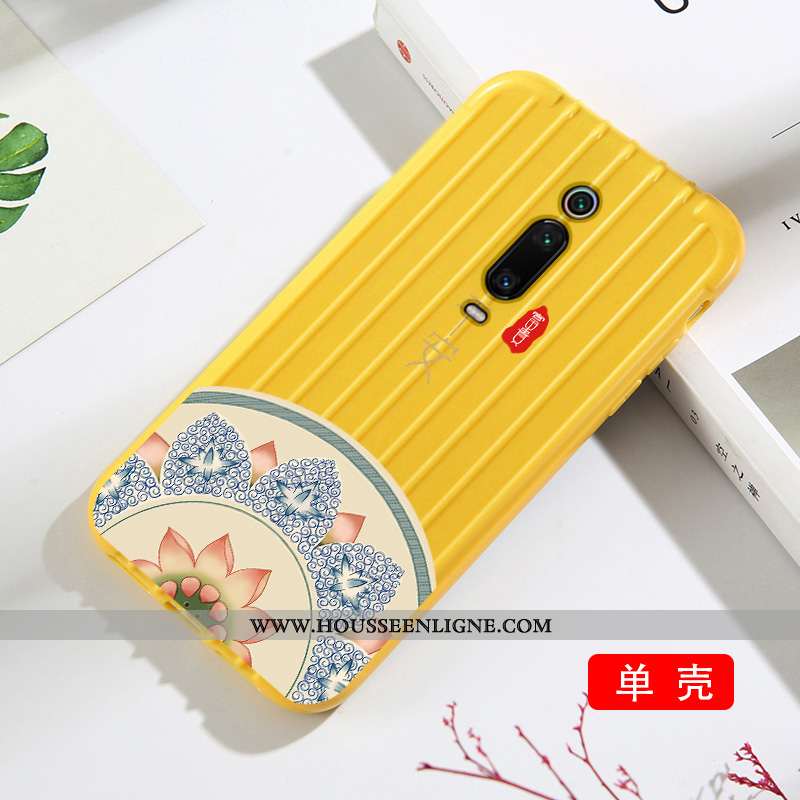 Coque Xiaomi Mi 9t Silicone Tendance Art Membrane Rouge Simple Verte