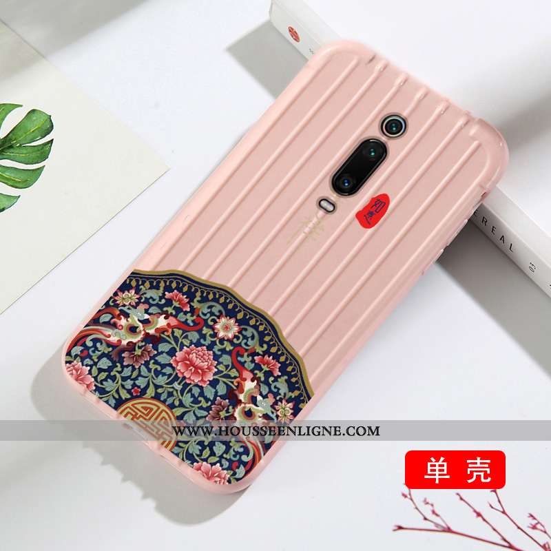 Coque Xiaomi Mi 9t Silicone Tendance Art Membrane Rouge Simple Verte