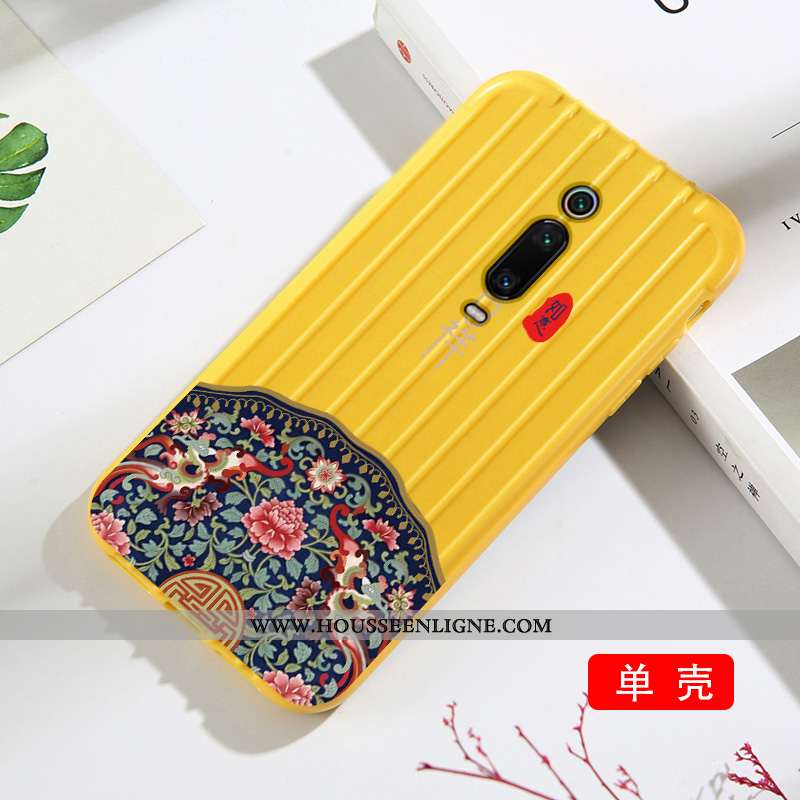 Coque Xiaomi Mi 9t Silicone Tendance Art Membrane Rouge Simple Verte