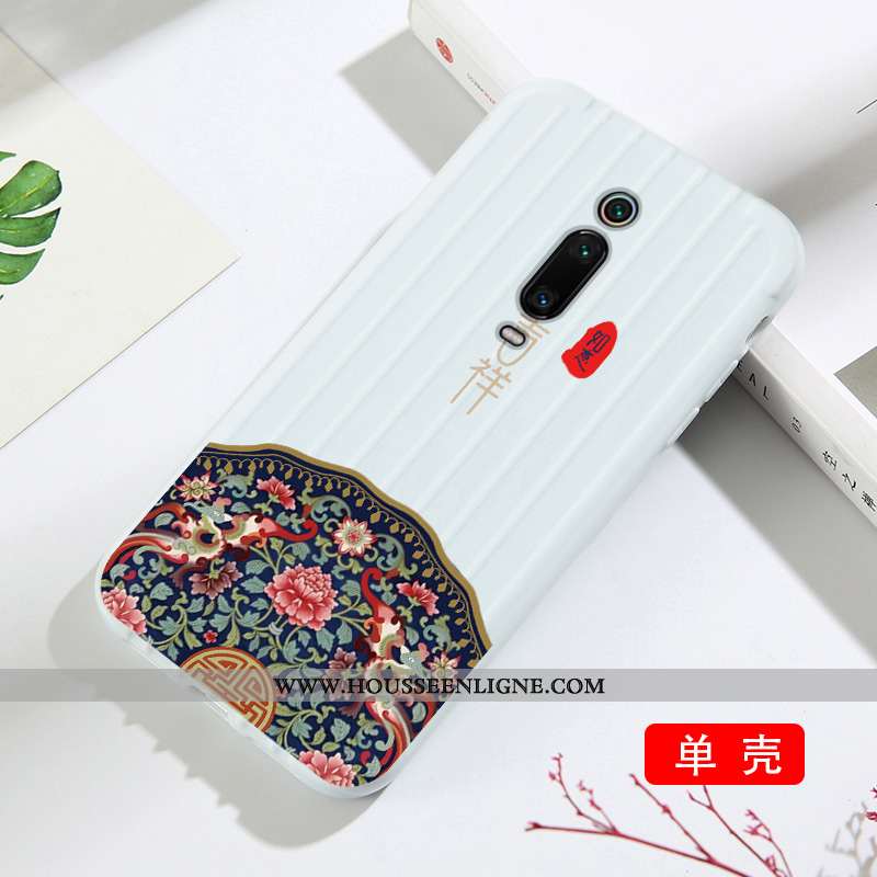 Coque Xiaomi Mi 9t Silicone Tendance Art Membrane Rouge Simple Verte