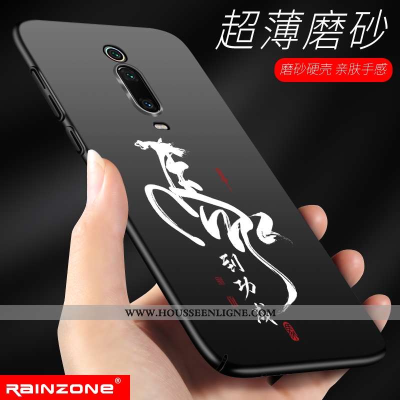 Coque Xiaomi Mi 9t Ultra Légère Rouge Difficile Téléphone Portable Noir Personnalisé