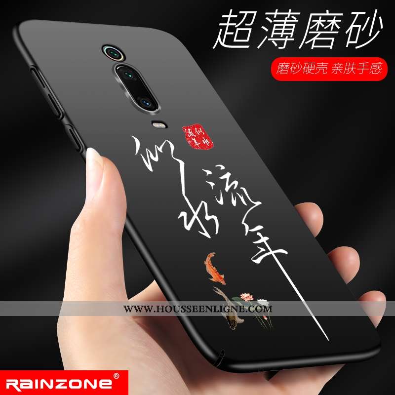 Coque Xiaomi Mi 9t Ultra Légère Rouge Difficile Téléphone Portable Noir Personnalisé