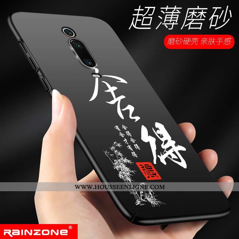 Coque Xiaomi Mi 9t Ultra Légère Rouge Difficile Téléphone Portable Noir Personnalisé