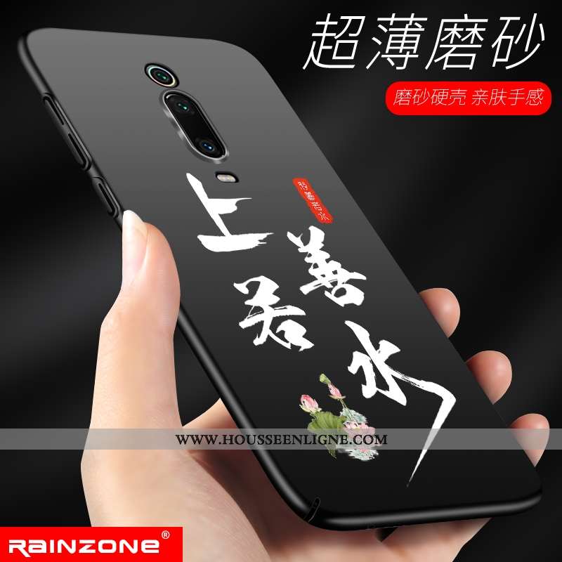 Coque Xiaomi Mi 9t Ultra Légère Rouge Difficile Téléphone Portable Noir Personnalisé