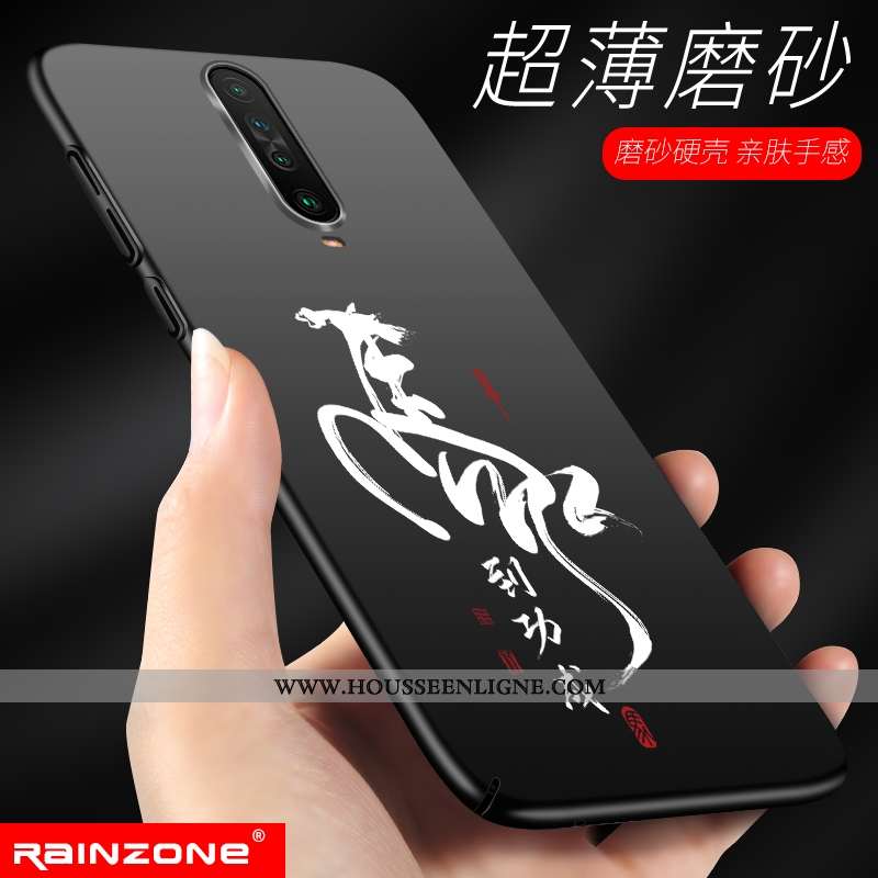 Coque Xiaomi Mi 9t Ultra Légère Rouge Difficile Téléphone Portable Noir Personnalisé