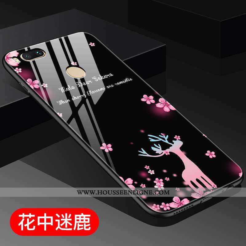 Coque Xiaomi Mi A1 Créatif Tendance Verre Net Rouge Miroir Tout Compris Violet