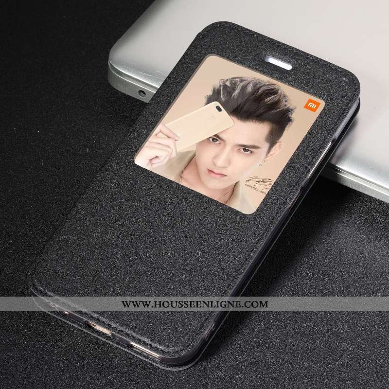 Coque Xiaomi Mi A1 Cuir Silicone Étui Tout Compris Incassable Clamshell Doré