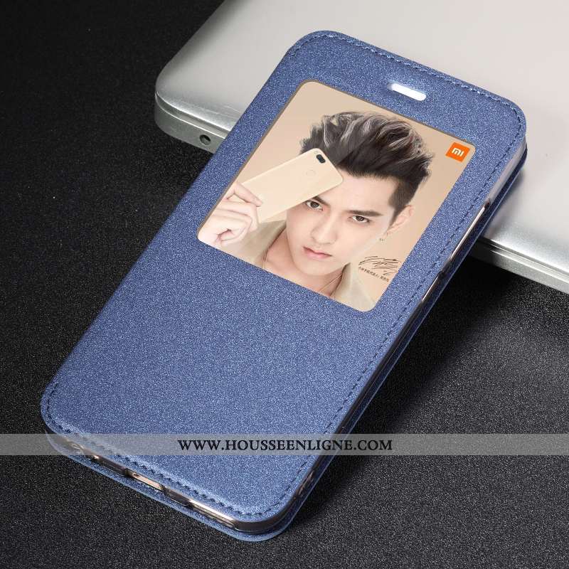 Coque Xiaomi Mi A1 Cuir Silicone Étui Tout Compris Incassable Clamshell Doré